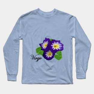 Virgo Star Signe Floral Celebration Long Sleeve T-Shirt